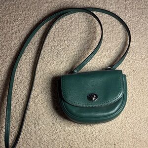 Coach Park Leather Green Mini Crossbody Bag